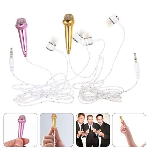 YARNOW 2pcs Portable Tiny Microphone for Phone Video Recording