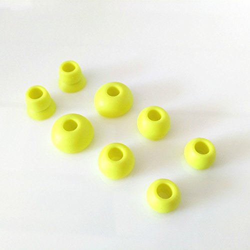 Replacement Silicone Eartips Earbuds Eargels Compatible with Beats by dr dre Powerbeats 3 Wireless Stereo Earphones (Yellow) - color: Yellow