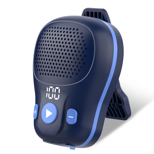 Wearable Bluetooth Speaker, Clip-On Speaker with Mic, IP56 Waterproof Blue | 18H Battery Life, Hands-Free Music & Calls, Outdoor Adventure Ready, Lightweight Wearable Design - color: Blue