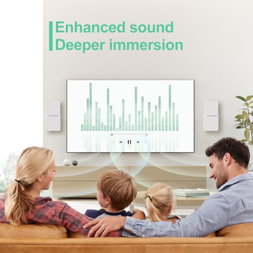 (2 Pack) Adjustable Speaker Wall Mount for Bose Speaker Mount, Ceiling & Wall Mount for Bose UB-20, UB-20 Series II, WB-50 II, Lifestyle Series, Soundtouch Series, Cinemate, Acoustimass Series White - color: White