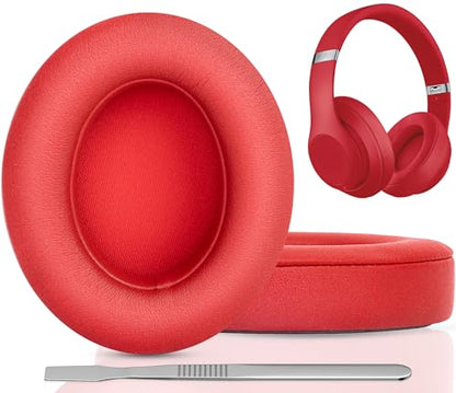 FEYCH Replacement Ear Pads for Beats Studio 3 & Studio 2 Wireless Over Ear Headphone -Red - color: Red