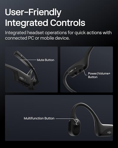 SHOKZ OpenComm2 UC Open-Ear Headset, USB-A Dongle, Noise-Canceling Mic - style: OpenComm2UC (USB-A)