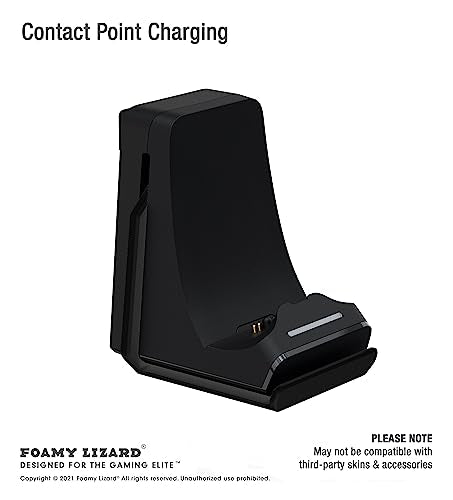 PS5 Controller Charger Console and Wall Mount (All Black) | Fast Charging Station Hanging Dock, Headphone Hook, LED Indicator, Overcharge Protection for Playstation 5 DualSense - color: All Black