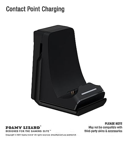 PS5 Controller Charger Console and Wall Mount (All Black) | Fast Charging Station Hanging Dock, Headphone Hook, LED Indicator, Overcharge Protection for Playstation 5 DualSense - color: All Black