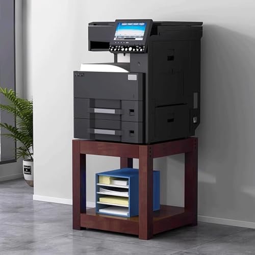Audio Rack Tower, Shelf Organizer Rack Small, Media Stand, Rack Audio Tower Minimalistic Heavy Duty 25Kg Made of Solid Rubber Wood Brown 4 Sizes,Brown4 Layer - size: 4 layer