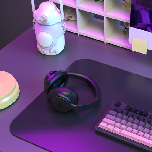 Redragon H610 Wireless Gaming Headset for PC, Mac, NS, Phone - BT 5.3 with Active Noise Cancellation, 40H Battery, Lightweight, Over-Ear Headphones with Built-in Mic, Black - color: Black