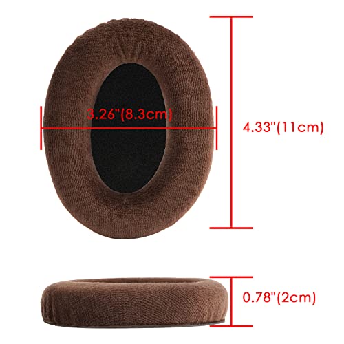Linkidea Replacement Ear Pads for Sennheiser HD 515/518/ 555/595/ 598/ 598SE/ 560s/ 380/559/ 569/ PC350/ PC360/ Game one/ HMEC250 Headphones Ear Cushions (Velour/Brown)
