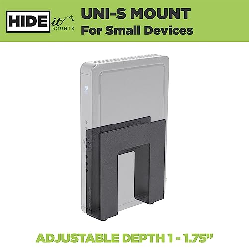 HIDEit Uni-S (Black) Adjustable Small Device Wall Mount - size: Small Adjustable