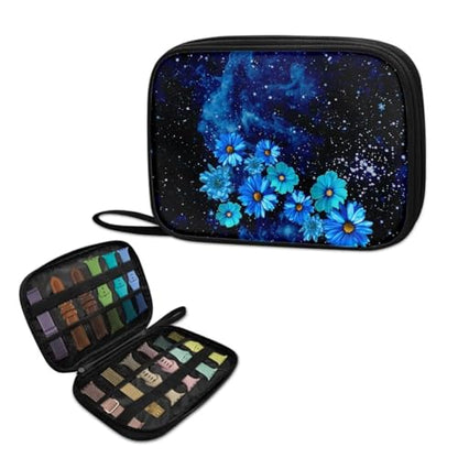 Watch Band Storage Bag Anti Dust Watch Band Carrying Case for Watch Band Accessories, Apple Watch Band, Watch Band Pin Easy to Carry, Blue Flower - color: Blue Flower