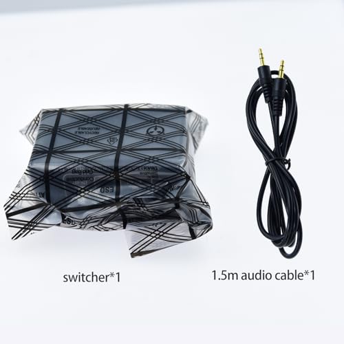 1/8" 1 in 2 Out or 2 in 1 Out Audio selector 3.5 mm TRS Stereo Channel 2 Splitter switcher Box Switching No External Power No Noise - size: 2way-3.5mm