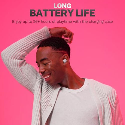 JLab Go Air Pop+ True Wireless Earbuds, in Ear Headphones, Bluetooth Earphones, 35H Playtime Ear Buds, Bluetooth Earbuds with Microphone, USB-C Charging Case, Dual Connect, EQ3 Sound, Cloud White | Wireless Earphones, IP55 True Wireless Earbuds with Micro