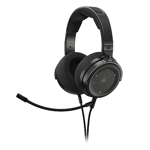 Corsair Virtuoso PRO Wired Open Back Gaming Headset - Detachable Uni-Directional Microphone - 50mm Graphene Drivers - 20Hz-40 kHz Frequency Response - Carbon - color: Carbon