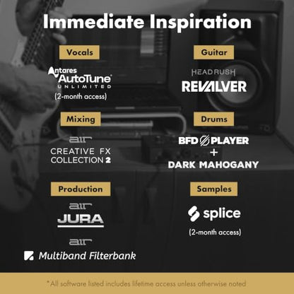 M-AUDIO M-Track Duo HD USB-C Audio Interface | 2 XLR/TRS Inputs, 2 TRS Outputs, 24-Bit/192kHz, Software Suite, for Production and Recording - size: HD Audio Interface, style: Interface Only