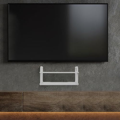 Wall Mounted Projector Bracket and Router Shelf, White Plastic