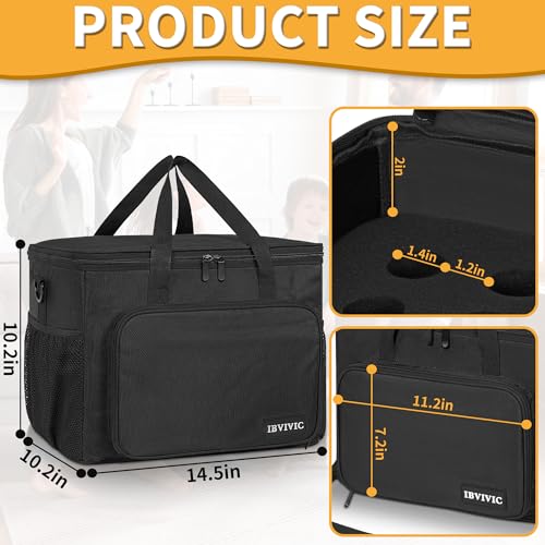 IBVIVIC 15 Slots Wireless System Microphone Case Bag, Mics Bag with Foam | Mic Storage Bag for Singing, Karaoke, Party Sound Equipment Carrying Case - size: 15 Slots