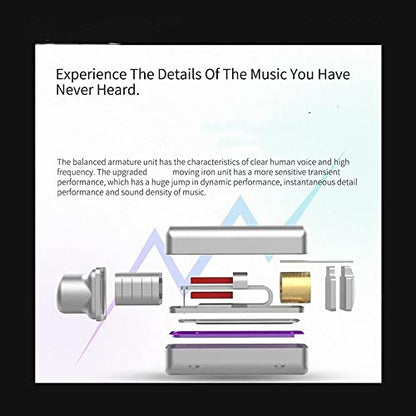 KZ ZSN Pro Wired Earphones in-Ear Headphones HiFi Stereo, 1BA+1DD Dual Driver Powerful Bass and Crystal Clear Audio,Compatible with iPhone, iPad, Android, Computer Most with 3.5mm Jack(Blue with Mic) - color: Blue, size: With Mic