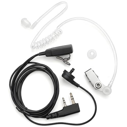 KENMAX® 2 Pin Air Covert Acoustic Earpiece Headset for Two Way Radio Kenwood PUXING Baofeng UV-3R Plus UV-5R UV-5RA 888S - color: Pack of 1