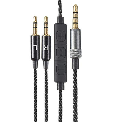 Sol Republic Master Tracks HD/Tracks HD2/Sol Republic V8/Sol Republic V10/Sol Republic 12/Sol Republic X3용 교체 케이블 코드 (원격 볼륨 및 마이크 케이블 - 블랙) - color: 블랙1.