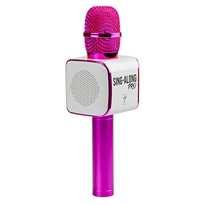 Sing-Along PRO Bluetooth Karaoke Microphone - Wireless Mic for Kids & Adults - Portable Karaoke Mic with Stereo Audio (Pink) - color: Pink