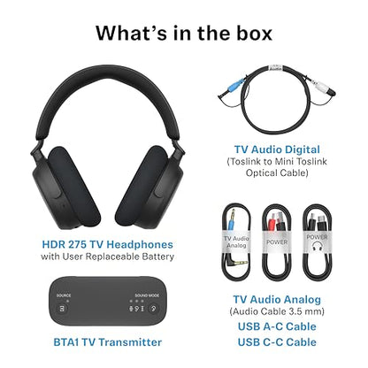 Sennheiser RS 255 TV Headphones + Transmitter Bundle Virtual Surround Sound - style: Headphone/Transmitter Bundle
