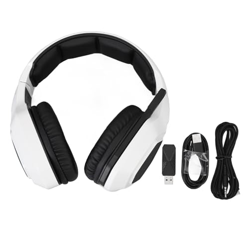 Gaming Headset, Gaming Headphone Memory with Foam Ear Cushions, Active Noise Cancelling Mic 3.5mm Wired Connection PC Gaming Headphone for (White) - color: White