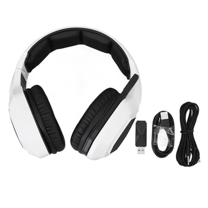 Gaming Headset, Gaming Headphone Memory with Foam Ear Cushions, Active Noise Cancelling Mic 3.5mm Wired Connection PC Gaming Headphone for (White) - color: White