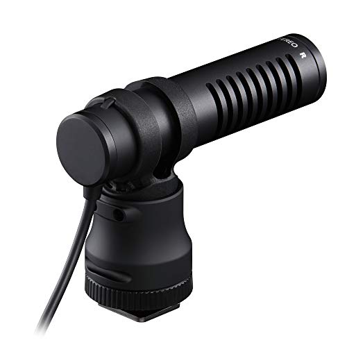Canon USA 4474C001 Canon Stereo Microphone DM-E100 | Stereo microphone with wind screen and 1/8" TRS connector for videography, outdoor recording and content creation