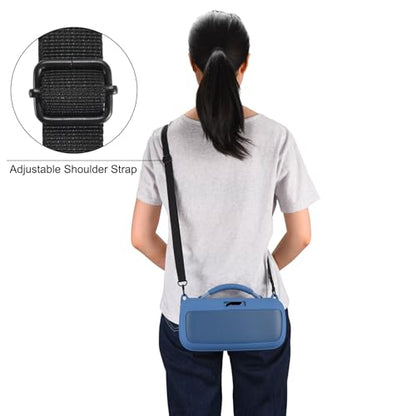 Silicone Protective Case for Bose SoundLink Max Wireless Bluetooth Speaker with Adjustable Shoulder Strap Durable Lightweight and Stylish (Blue) - color: Blue