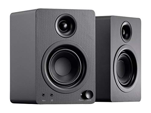 Monoprice DT-3 50-Watt Multimedia Desktop Powered Speakers Perfect Complement to any Home, Office, Gaming, or Entertainment Setup,black