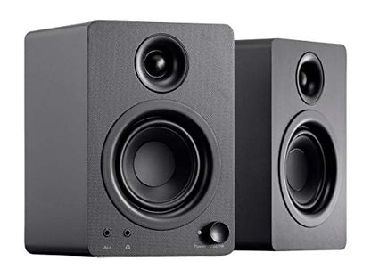 Monoprice DT-3 50-Watt Multimedia Desktop Powered Speakers Perfect Complement to any Home, Office, Gaming, or Entertainment Setup,black
