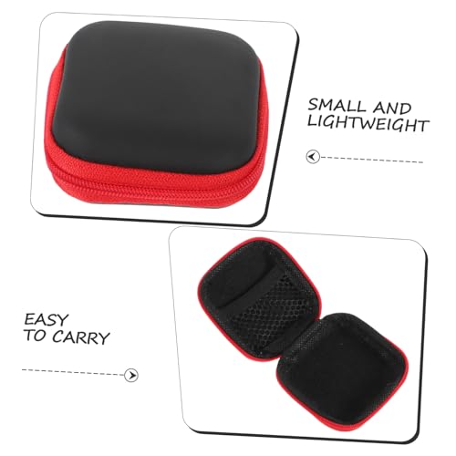 SHINEOFI Portable EVA Earbuds Case Zipper Closure Travel Organizer for Earbuds and Accessories Compact Storage Bag for Electronic Cables for Travel and Home Use
