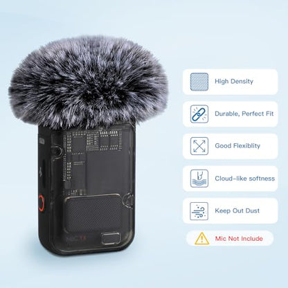 ZealSound DJI MIC 2 Windscreen Pop Filter for DJI MIC 2 / OSMO POCKET 3 Microphone Furry Wind Muff Windshield Professional Foam Cover Set (NOT for Dji Mic 1 Lavalier Lapel Mic),6 Pack-Gray White Pink