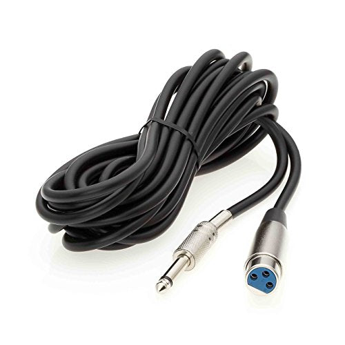 15 ft XLR 3P Female to 1/4" Mono Microphone Cable -- Professional Series -- Stage, DJ, Pro, Studio Cable - size: 15 feet