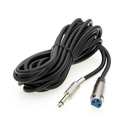 15 ft XLR 3P Female to 1/4" Mono Microphone Cable -- Professional Series -- Stage, DJ, Pro, Studio Cable - size: 15 feet
