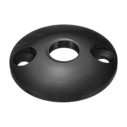 PATIKIL M10 Gooseneck Flange Mount, Female Thread Nut Screw Round Base Table Mounting for Gooseneck Hose Adapter, Aluminum Black - color: Black, size: M10