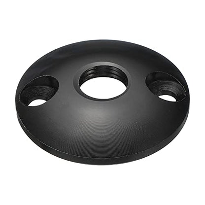 PATIKIL M10 Gooseneck Flange Mount, Female Thread Nut Screw Round Base Table Mounting for Gooseneck Hose Adapter, Aluminum Black - color: Black, size: M10