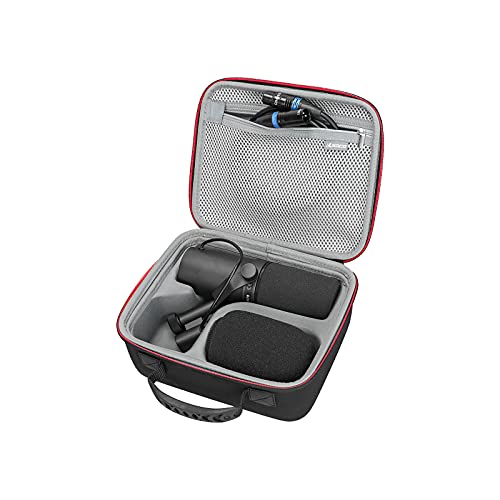 RLSOCO Hard Case Compatible With Shure MV7X / MV7+ / MV6 / MV7 / MV7i Podcast Dynamic Microphone & Shure SM7B / SM7dB Vocal Dynamic Microphone - color: Black