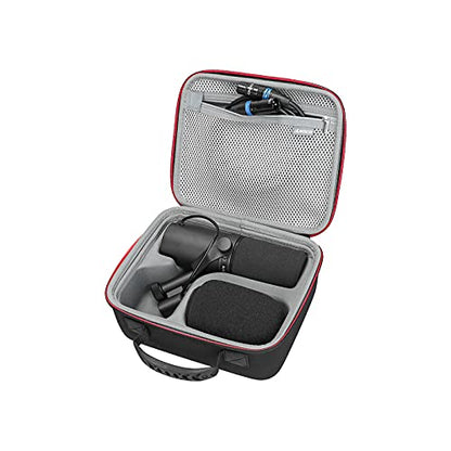 RLSOCO Hard Case Compatible With Shure MV7X / MV7+ / MV6 / MV7 / MV7i Podcast Dynamic Microphone & Shure SM7B / SM7dB Vocal Dynamic Microphone - color: Black