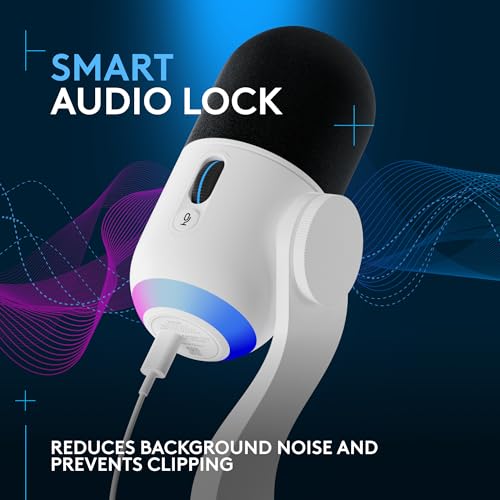 Logitech G Yeti GX Dynamic RGB Gaming Microphone with LIGHTSYNC - White - color: White
