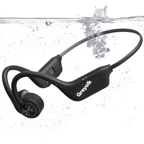 Swimming Headphones, IP68 Waterproof Bone Conduction Headphones, Bluetooth 5.4 Sport Open Earphones with MP3 Mode 32GB Memory, Wireless Swimming Headphone Underwater for Running, Cycling