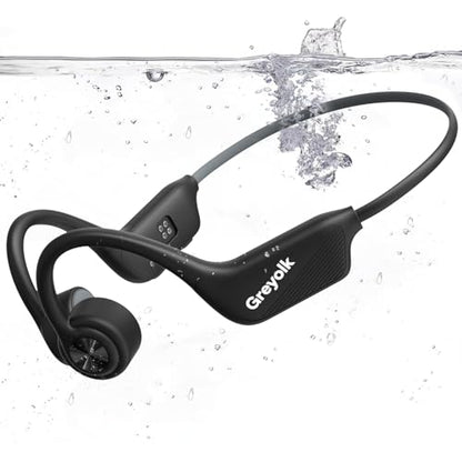 Swimming Headphones, IP68 Waterproof Bone Conduction Headphones, Bluetooth 5.4 Sport Open Earphones with MP3 Mode 32GB Memory, Wireless Swimming Headphone Underwater for Running, Cycling