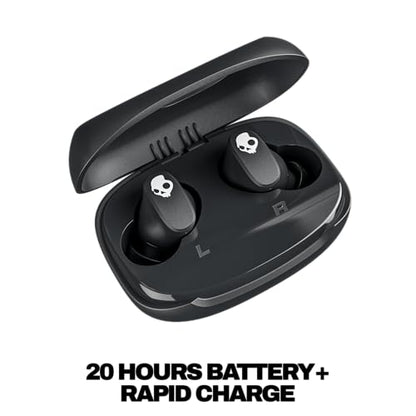 Skullcandy Smokin’ Buds 360 Wireless Noise Isolating Earbuds - True Black | In-Ear Fit, Bluetooth, 20 Hours Battery, IPX4 Sweat and Water Resistant, Microphone for iPhone Android, Commuting, Studying - color: True Black