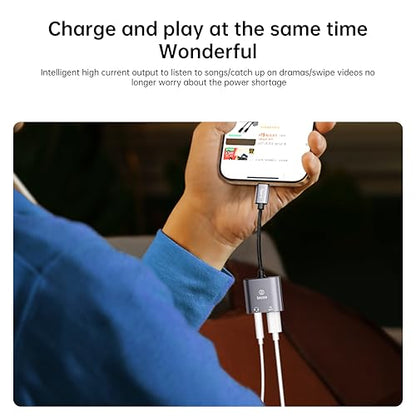 USB‑C to 3.5 mm Headphone & Charger Adapter – 60 W PD Fast Charging, Hi‑Res DAC, Call‑Ready, Compact Aluminium Splitter for Phone/Android/Tablet