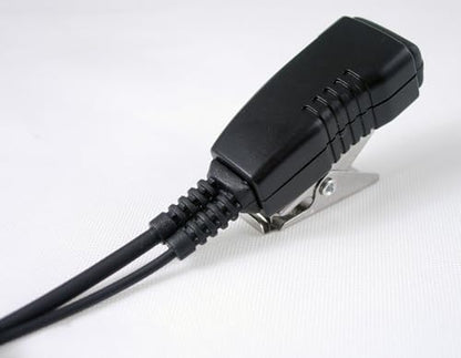 PRYME® LMC-1EH01 Pro-Grade Commercial Lapel Mic w/Soft Hook Earphone - Fits: Kenwood 2-Pin Connector Radio - style: Fits: Kenwood 2-Pin Connector Radio