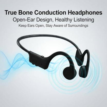 Bone Conduction Headphones, Bluetooth 5.3 Open Ear Sport Headphones, IP55 Sweatproof Wireless Earphones, 29g Ultra Lightweight 8H Playtime Headset for Running Gym Cycling Workout