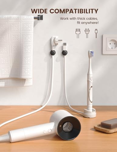 Lamicall 12Pack Rotating Cord Organizer, Desk Office Nightstand Accessories - size: 12Pack - Rotatable