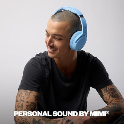 Skullcandy Crusher ANC 2 Noise Cancelling Wireless Headphones - Preppy Blue | Multi-Sensory Crusher Bass, Over-Ear Fit, Bluetooth, 60 Hours Battery, Working Out, Gym, Travel, Studying, Music, Gaming - color: Preppy Blue