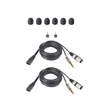 Audio-Technica BPHS1 Broadcast Stereo Headset (2-Pack) with Two 10ft XLR Cables, Cleaning Kit, 6-Pack Reusable Cable Ties, and 1-Year Extended Warranty