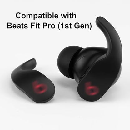 Replacement Ear Hooks Compatible with Beats Fit Pro (1st Gen, 2021) | Silicone Ear Wing Tips (1 Pairs, Black)