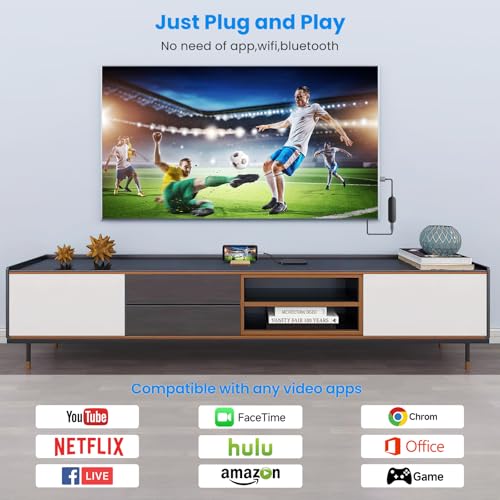 Wireless Hdmi Transmitter and Receiver 4K, USB C HDMI Wireless Adapter for iPhone 15, iPad Pro, MacBook Pro/Air, Laptop to Monitor, Projector, TV - color: B